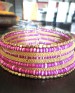 Designer Beaded Necklace-Gold &amp; Pink